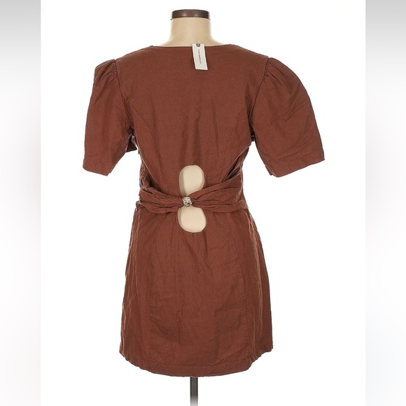 NWT Maeve Puff-Sleeve Back-Cutout Mini Dress- Size Medium - Picture 6 of 8